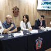 En rueda de prensa aparecen doctora Carmen Enedina Rodríguez Armenta, coordinadora General Administrativa de la UdeG, Luis Alberto Gutiérrez Díaz de León, titular de la Coordinación General de Tecnologías de la Información y Raúl Martin Porcel, director general de Campus Party