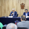 maestro José Alberto Castellanos Gutiérrez y doctor Luis F. Aguilar Villanueva