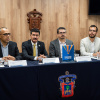 maestro Ernesto Flores Gallo, maestro Alberto Castellanos Gutiérrez, doctor Omar Alejandro Ruiz Gutiérrez y  maestro Jacob Durán Gómez.