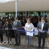Corte de liston por parte de autoridades para inaugurar formalmente la feria empleo 2018