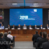 Presidium que acompañó al Mtro. Alberto Castellanos en último informe
