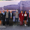 autoridades del centro universitario dan el inicio oficial del Festival Otoño cultural con este mural