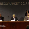 licenciado Miguel Ángel Landeros Volquarts, maestro Roberto Hilario Valadez, secretario de la División de Gestión Empresarial y doctor José Sánchez Gutiérrez 