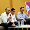 Rector General Arturo Villanueva, Salvador Villaseñor, Coordinador de Desarrollo Económico y Combate a la Desigualdad en Zapopan y Rector de CUCEA Gustavo Padilla